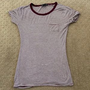 Junior’s Burgundy Striped Shirt